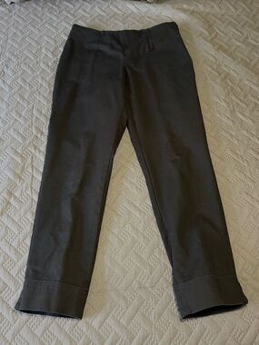 Ellen Tracy Cotton Stretch Tapered Leg Trouser Ankle Pants Black Size 4